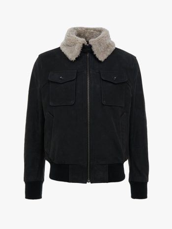 Fur Collar Style Leather Jacket