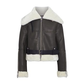 fur trim leather jacket