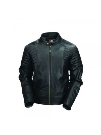 Mens Motorbike Strip Style Leather Fashion Jacket