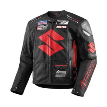 High Quality Suzuki Motorbike Leather Jacket