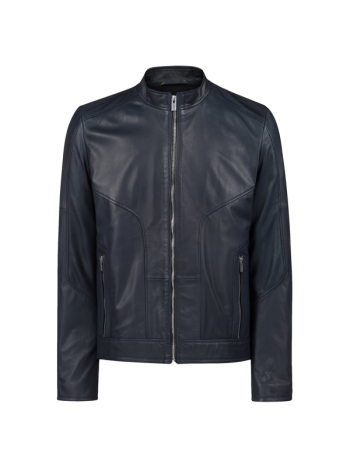 Mens Zipper Pocket Style Leather Fashion Jacket