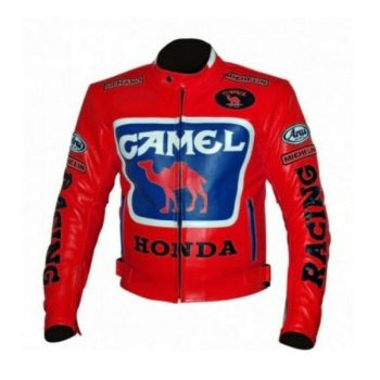 Honda Repsol Red Bull Motorcycle Cowhide Leather Street Racing Motorbike JacketHonda Mens Biker Jacket Retro Vintage Leather Jacket Honda Repsol Camel Motorcycle Cowhide Leather Street Racing Motorbike Jacket