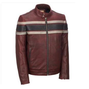 New Men Motorcycle Racing Biker Cowhide Leather Stylish Jacket