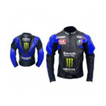 kawasaki leather jacket blue