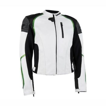 Kawasaki Ladies Z Leather Jacket White