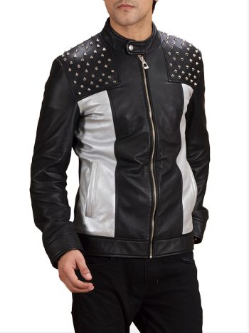 Shapron Studded Style Leather Biker Jacket