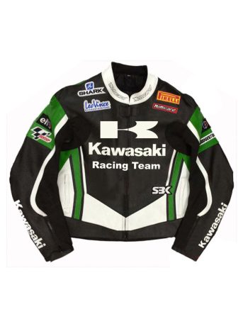 Kawasaki Racing Team Leather Motorcycle Jacket
