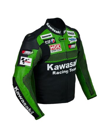 Kawasaki Racing Team Leather Motorcycle Jacket