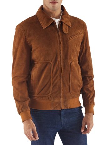 Tomchi Tan Suede Style Leather Jacket