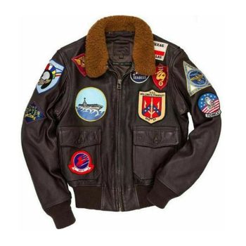 Top Gun Tom Cruise Men’s Bomber Brown Fur Jacket