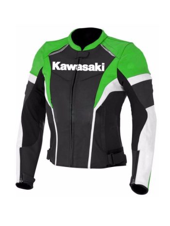 Ladies Kawasaki Ninja Motorcycle Leather Jacket