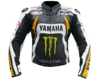 Valentino Rossi Yamaha Monster Energy Bike Racing Leather Jacket