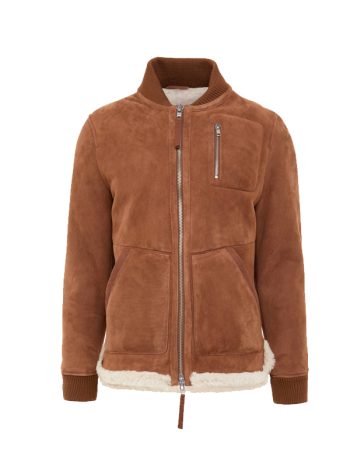 Warm Padding Style Leather Jacket
