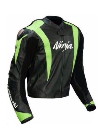Men’s Kawasaki Ninja Motorcycle Racing Leather Jacket