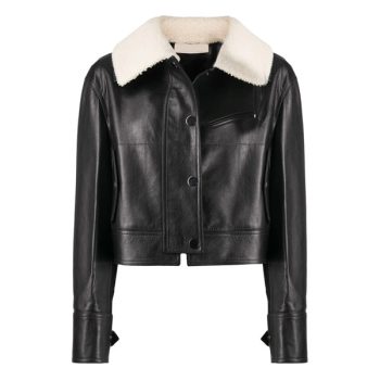 white fur collar coat