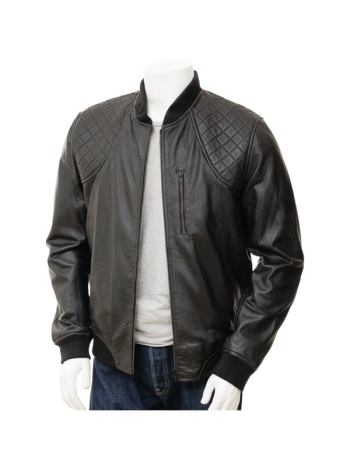 Best Quilted Bomber Style Leather Jacket