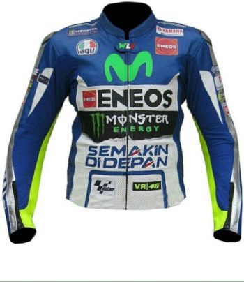 Valentino Rossi Yamaha Movistar Motogp Leather Motorbike Jacket