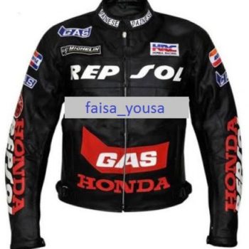 Men’s Honda Repsol Gas Motorbike Leather Jacket