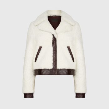off white shearling jacket