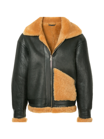 Brown Furr Style Sheepskin Leather Jacket