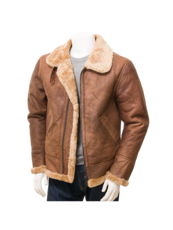 Furr Styling Leather Bomber Jacket