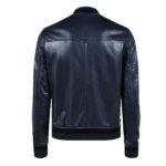 Men Navy Blue Bomber Jacket