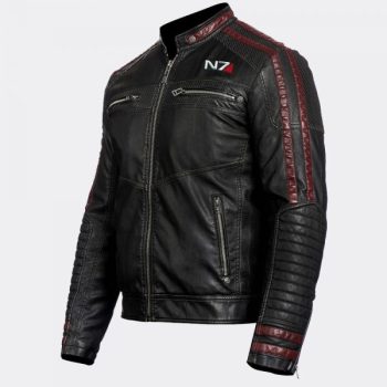 MASS EFFECT N7 COMMANDER SHEPARD STYLISH MOTORCYCLE LEATHER JACKET