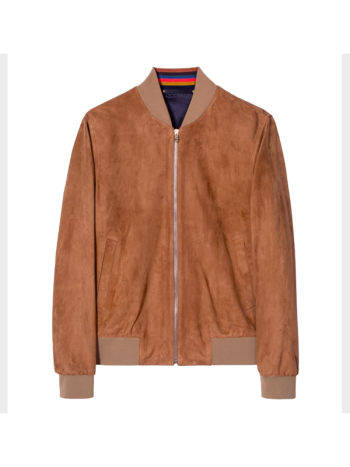 Slim Fit Classic Bomber Style Leather Jacket