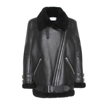 shearling biker jacket