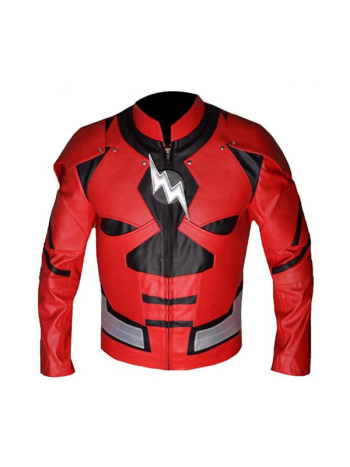 Flash Red Style Celebrities Leather Jacket