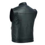 mens biker leather vest