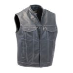 leather motorcycle vest