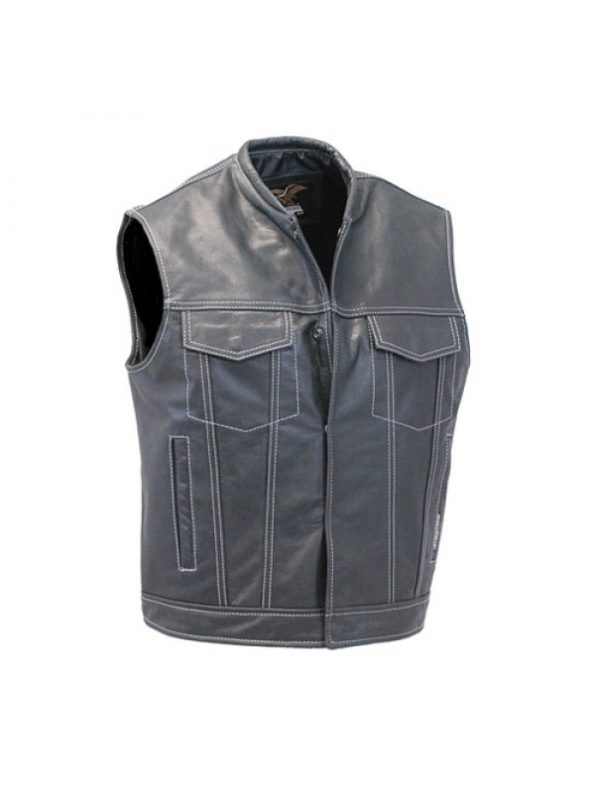 leather motorcycle vest