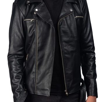 Noah Black Style Leather Biker Jacket
