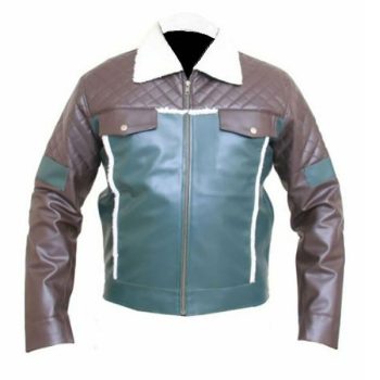 Men’s Fashion Leather Jacket With Soft Fur Collar