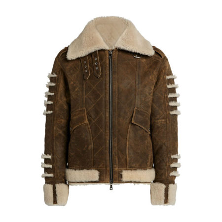 oversized leather bomber jacket