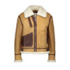 shearling trim leather jacket