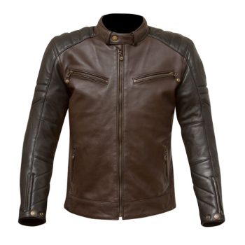 Mens Brown Chase Motorbike Leather Jacket
