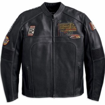 Harley Davidson Men’s Regulator Perforated Black Leather Jacket