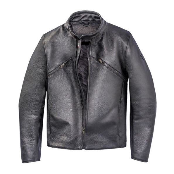 Black-Mens-Real-Quality-Motorbike-Leather-Jacket