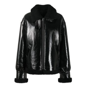 sheepskin shearling leather coat