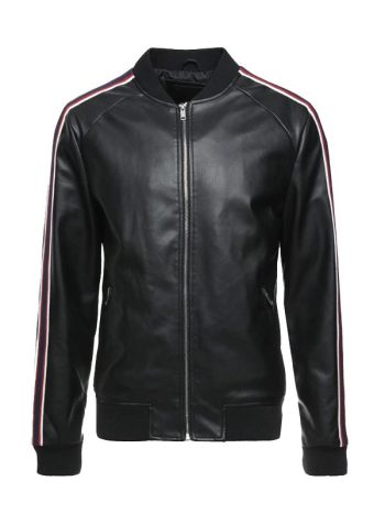 Black Style Real Leather Fashion Jacket