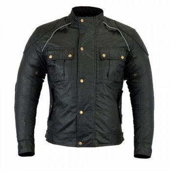 Classic Wax Cotton Style Leather Fashion Jacket