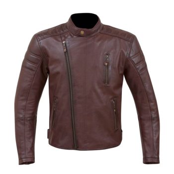 Mens Real Quality Oxblood Leather Biker Jacket