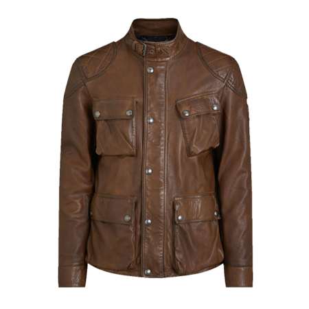 Walnut Motorcycle Leather Jacket
