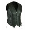 womens leather vest sleeveless