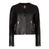 O-Neck Collar Motorcycle Leather Jacket