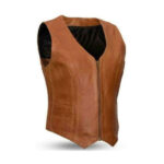 Womens-V-Neck-Leather-Zipper-Vest-Brown-600×600
