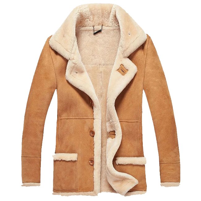 Long Shearling Coat Mens