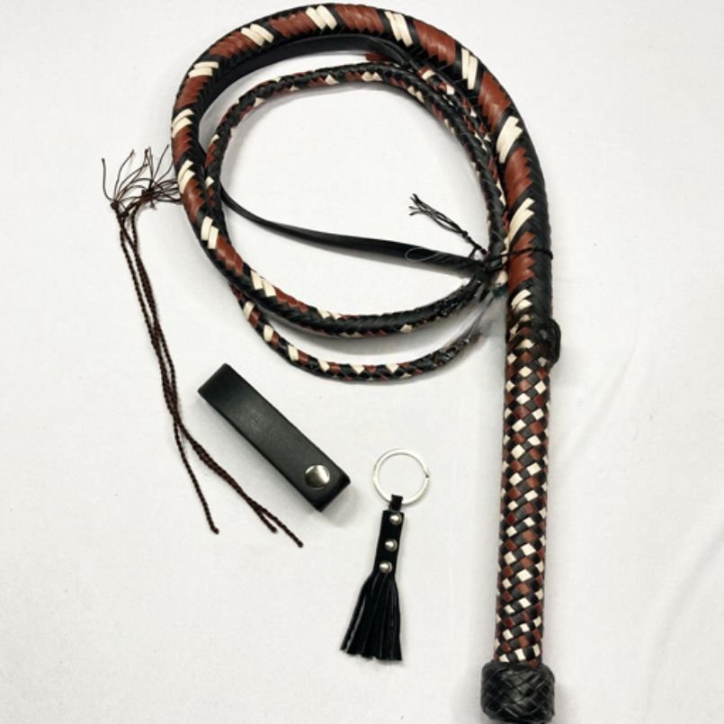 Australian Kangaroo Bullwhip – Multi Color Bull Whip